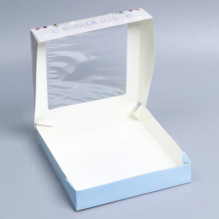 Folding box "New Year's Wreath", 20 x 20 x 4 cm, New Year-3