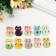 Buttons wood for creativity 2 punctures "kittens" set of 10 pcs 3x2.1x0.2 cm