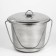 A bucket with a lid, 7 l, a measured scale, stainless steel