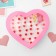 Children's ring "chosen" heart crystal, red color in silver, dimensionless
