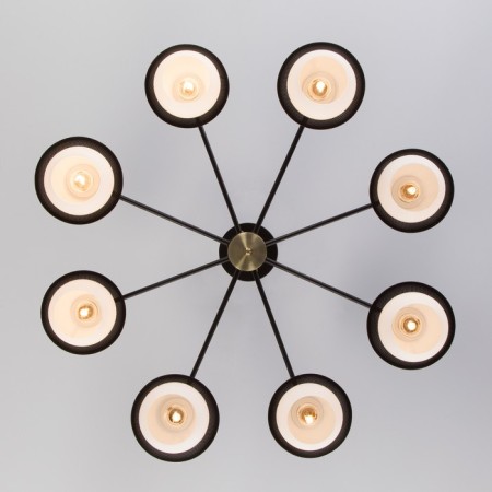 NoCciola chandelier, 8x60W E27, black color-3