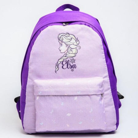 Youth backpack, lightning department, n/pocket, lilac, 33 cm x 13 cm x 37 cm "Elsa", cold heart-3