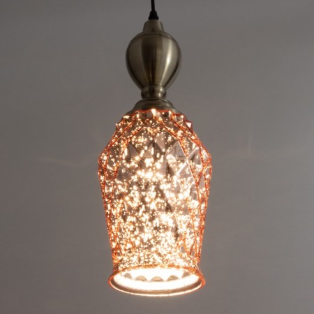 Lamp Bayerlux "Cap" E27 40W Pink gold 15x15x41-141 cm-3