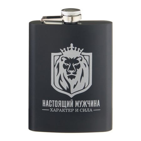 Flaw for alcohol "Real Man", stainless steel, 240 ml, 8 oz-1