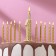 Set of candles number "1" + classic, gold, 10 cm