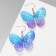 Acryl Earrings "Butterfly" Spring, color purple-blue in gold