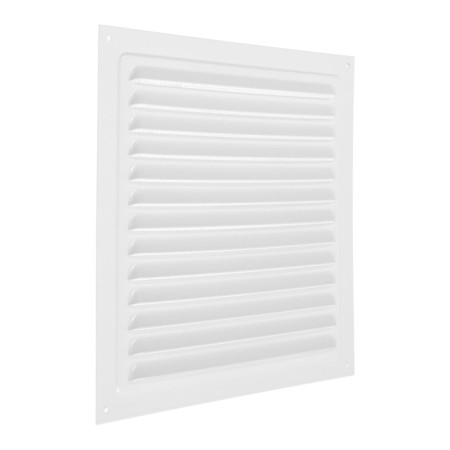 Ventilation grate Zein luxury RM2525, 250 x 250 mm, with a grid, metal, white-4