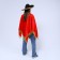 Mexico carnival costume, hat, poncho, red color