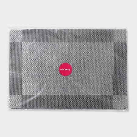 Serving napkin on the table “Chess”, 45 × 30 cm, silver color-3