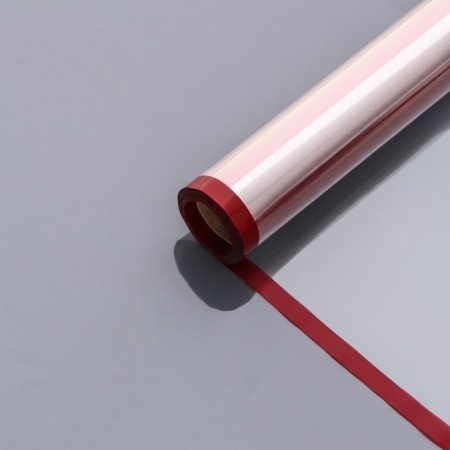 Glossy film transparent "strip", 58 cm x 10 m, red-1