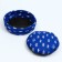 Lowcost Lyncost Round, Poplin, 40 x 40 x 12 cm, blue with crowns