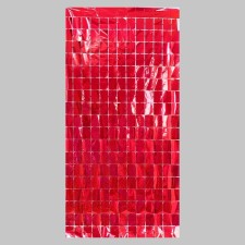 Festive curtain holography, 100 × 200 cm., Red color