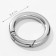 Carabin ring is flat, d = 25/34 mm, thickness - 4.5 mm, 5 pcs, silver color