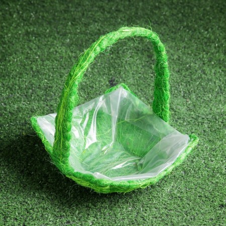 Set of baskets "Polyanka", 3 pcs, 25 × 11/32 cm, 20 × 10/28 cm, 17 × 9/23 cm, rattan, sisal-2