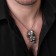 Unisex "Skull" half, half of black silver, 60 cm