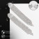 Hanging earrings with rhinestones "ice" semicircle, white color in silver
