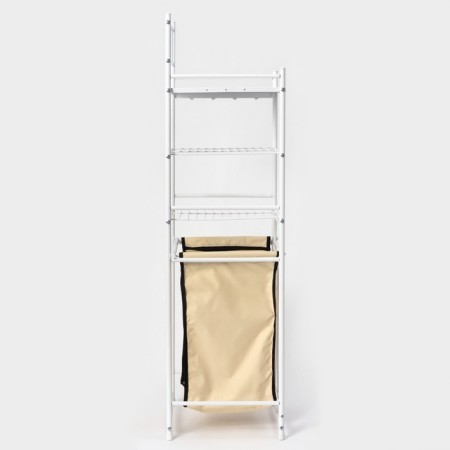 Rabberry with a 3-tier linen basket, 38 × 35 × 125 cm, white color-2