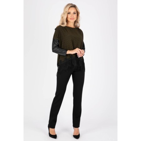 Female blouse, size 42, khaki color-2