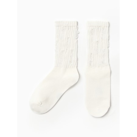 Women's socks minku, white color, rr 36-41-5