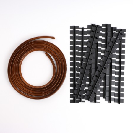 Flexible threshold with fastener Smartprofile BR 401 NERACO walnuts, 3 m