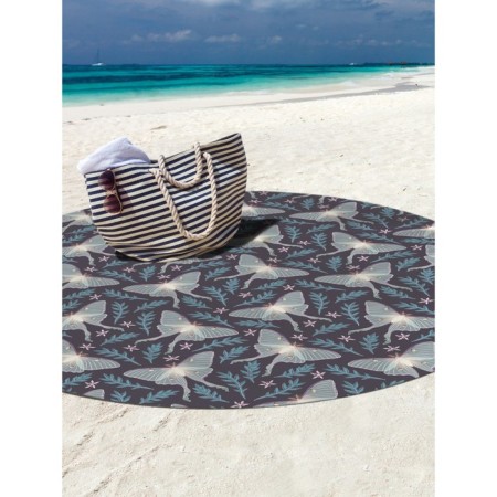 Pareo and beach rug "Moths in the night", d = 150 cm-2