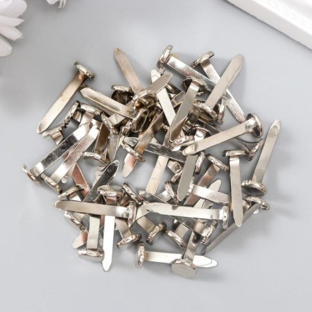 Brads for creativity metal "silver" set 50 pcs 2.5 cm