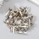 Brads for creativity metal "silver" set 50 pcs 2.5 cm