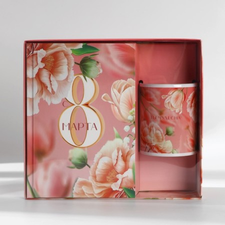 Gift set: A5 diary, 80 sheets and mug "since March 8"-1
