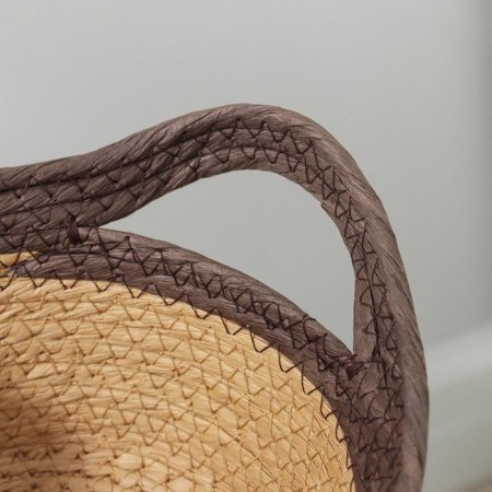 Basket for storage laid handmade Dalyan "Garden", with handles, 20 × 16 × 12 cm, brown color-2