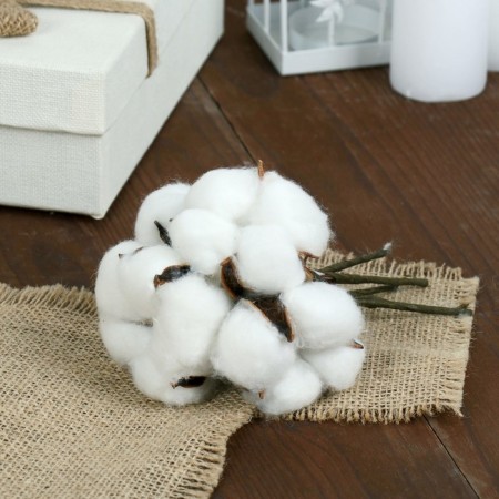 Bouquet of 4 branches "cotton" D-5 cm 8 cm-1