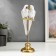 Polystone souvenir "White parrots Ara on a golden flash" 27.5x8.5x8.5 cm