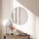 Wall mirror "white ruby", in a round building, d = 50.5 cm