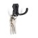 Hook furniture tundra TKD007, two -rod, black color