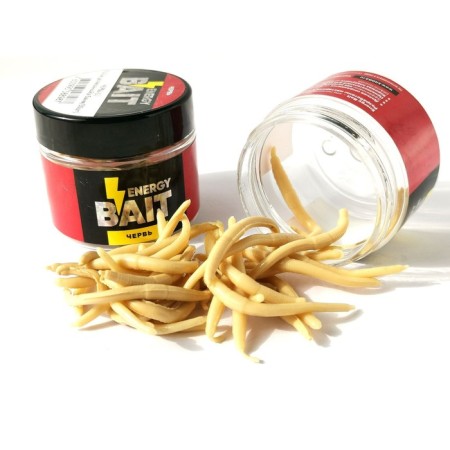 Artificial nozzle Energy Bait "Worm", L, 76 mm, 30 pcs, sand color