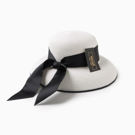 Women's hat with Minaku tape color white, rr 56-58-4