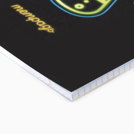 Subject notebook A5, 48 liters on the clip “Neon. Chemistry »Soft touch lamp, 3D varnish-1