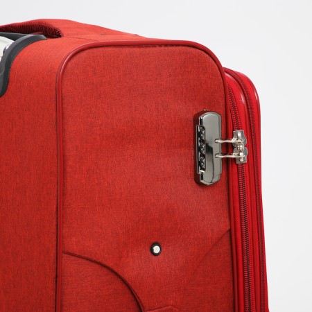 Big suitcase 28 ", a lightning department, code castle, 3 wheels, 2 outer pockets, red color-4