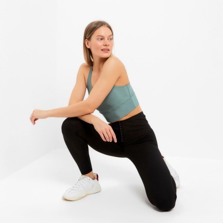 Female sports leggings, black color, size 40-42 (s)-8