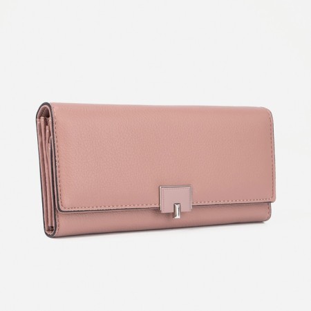 Women's wallet on magnets, pink color