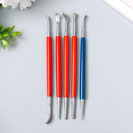 Tools for creativity set of 5 pcs plastic, metal 16 cm 17.5x7.5 cm