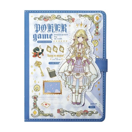 Gift notebook, A6, 112 sheets, color block, with a curly knife, PVC cover, "anime", mix-1