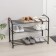 Shoe stand, 3 tiers, 65 × 30 × 48 cm, black color