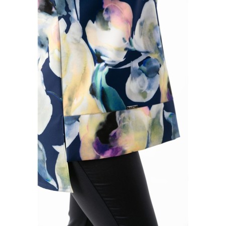 Female blouse, size 52, blue, beige color-1