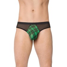 Трусы мужские SoftLine Collection, с клетчатой вставкой, цвет чёрный, размер M/L