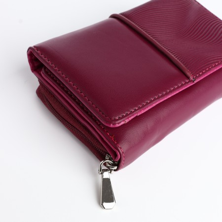Women's wallet on the button, purple color-3