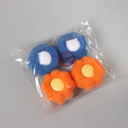 Balls for the washing of the share, set 4 pcs, d = 8 cm, blue/orange color-16
