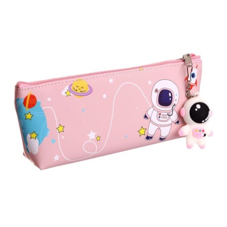 School Penal on a zipper, with a suspension, "astronaut", mix-7