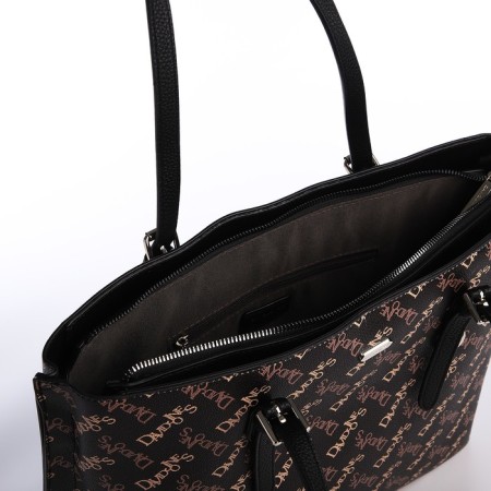Women's bag on the zipper David Jones, brown color-4
