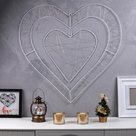 LED figure "Heart" 80 cm, metal, 220 V, 8 modes, glow red, white-1