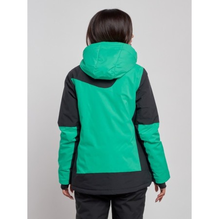 Ski jacket female, size 42, green color-3